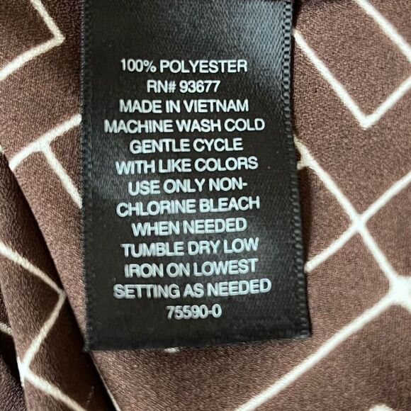 Worthington Petite   Sleeveless Top  Brown And White  Sz PL   EUC - Picture 4 of 4